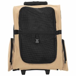 Chariot pour animaux de compagnie 3 en 1 Design Sable 48 x 32 x (57-106) cm Tissu Oxford 528678528678