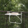 Table Suspendue de Balcon Blanc 60 x 39 x 65 cm Acier 528691528691
