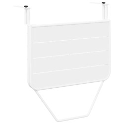 Table Suspendue de Balcon Blanc 60 x 39 x 65 cm Acier 528691528691