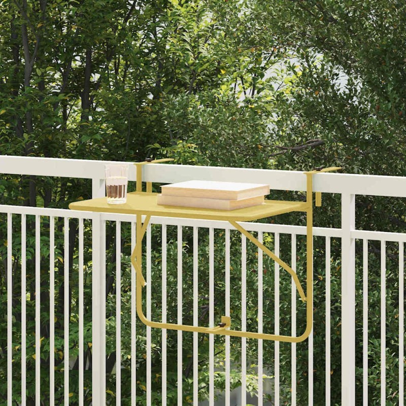 Table Suspendue de Balcon Doré 60 x 39 x 65 cm Acier 528693528693