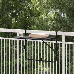 Table Suspendue de Balcon Noir 60 x 39 x 65 cm Acier 528694528694