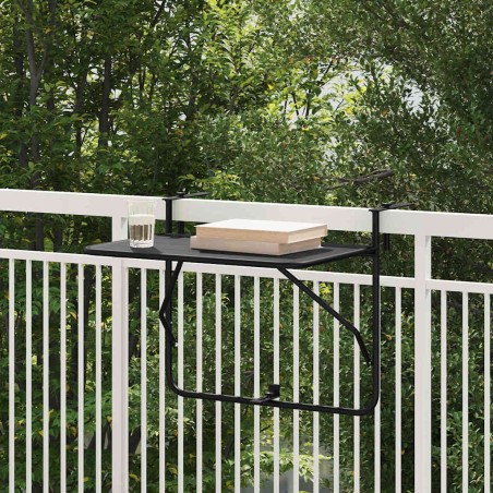 Table Suspendue de Balcon Noir 60 x 39 x 65 cm Acier 528694528694