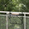 Table Suspendue de Balcon Noir 60 x 39 x 65 cm Acier 528694528694