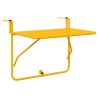 Table Suspendue de Balcon Jaune 60 x 39 x 65 cm Acier 528699528699