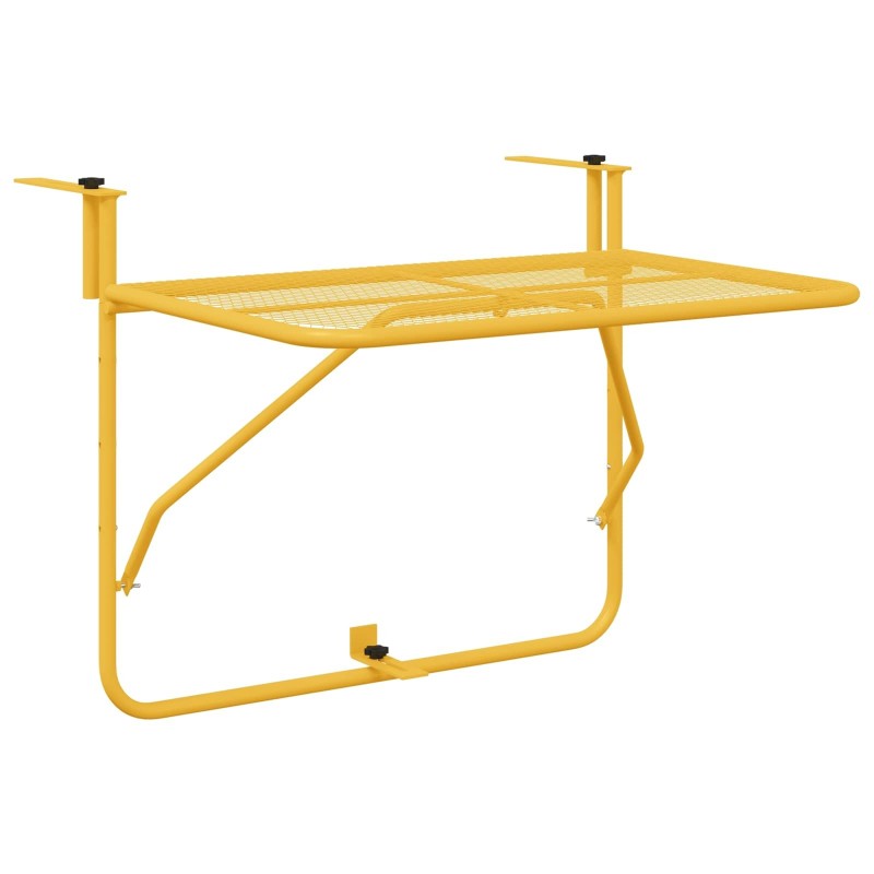 Table Suspendue de Balcon Moutarde 60 x 39 x 65 cm Acier 528700528700