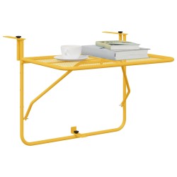 Table Suspendue de Balcon Moutarde 60 x 39 x 65 cm Acier 528700528700
