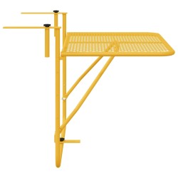 Table Suspendue de Balcon Moutarde 60 x 39 x 65 cm Acier 528700528700