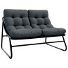 Mobilier de jardin Noir 110 x 81 x 71 cm Acier enduit de poudre 528701528701