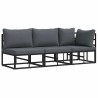Mobilier de jardin 3 Pièce Noir et anthracite Métal 528704528704