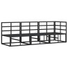 Mobilier de jardin 3 Pièce Noir et anthracite Métal 528704528704