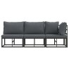 Mobilier de jardin 3 Pièce Noir et anthracite Métal 528704528704
