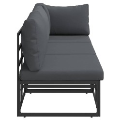 Mobilier de jardin 3 Pièce Noir et anthracite Métal 528704528704