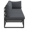 Mobilier de jardin 3 Pièce Noir et anthracite Métal 528704528704