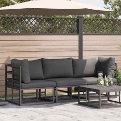 Mobilier de jardin 3 Pièce Noir et anthracite Métal 528705528705