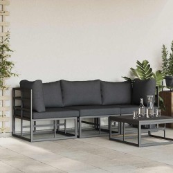 Mobilier de jardin 3 Pièce Noir et anthracite Métal 528705528705