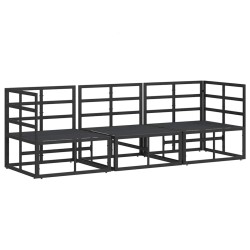 Mobilier de jardin 3 Pièce Noir et anthracite Métal 528705528705