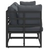 Mobilier de jardin 3 Pièce Noir et anthracite Métal 528705528705