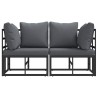 Mobilier de jardin 2 Pièce Noir et anthracite Métal 528706528706