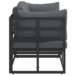 Mobilier de jardin 2 Pièce Noir et anthracite Métal 528706528706