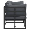 Mobilier de jardin 2 Pièce Noir et anthracite Métal 528706528706
