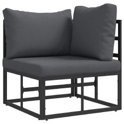 Mobilier de jardin Noir et anthracite 71,5 x 71,5 x 71 cm Métal 528707528707