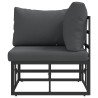 Mobilier de jardin Noir et anthracite 71,5 x 71,5 x 71 cm Métal 528707528707
