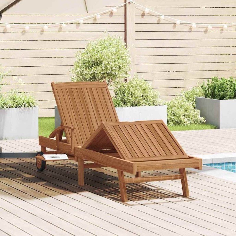 Chaise longue Marron 195 x 59 x 78,5 cm Bois de teck massif 528711528711
