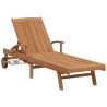 Chaise longue Marron 195 x 59 x 78,5 cm Bois de teck massif 528711528711