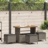 Ensemble de salle à manger pour jardin Gris polyrotin 528720528720