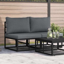 Mobilier de jardin 2 Pièce Noir et anthracite 70 x 71,5 x 71 cm 528721528721