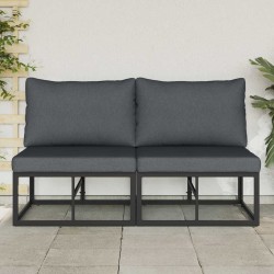 Mobilier de jardin 2 Pièce Noir et anthracite 70 x 71,5 x 71 cm 528721528721