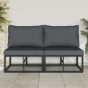 Mobilier de jardin 2 Pièce Noir et anthracite 70 x 71,5 x 71 cm 528721528721