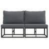 Mobilier de jardin 2 Pièce Noir et anthracite 70 x 71,5 x 71 cm 528721528721