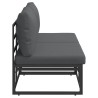 Mobilier de jardin 2 Pièce Noir et anthracite 70 x 71,5 x 71 cm 528721528721