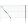 Clôture avec poteau Vert 1 x 25 m Acier et PVC 528729528729