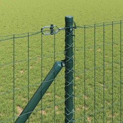 Clôture avec poteau Vert 1 x 25 m Acier et PVC 528729528729