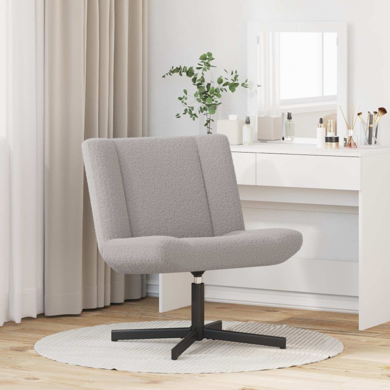 Chaise pivotante Gris clair 63 x 75 x 76 cm Peau de mouton 528741528741
