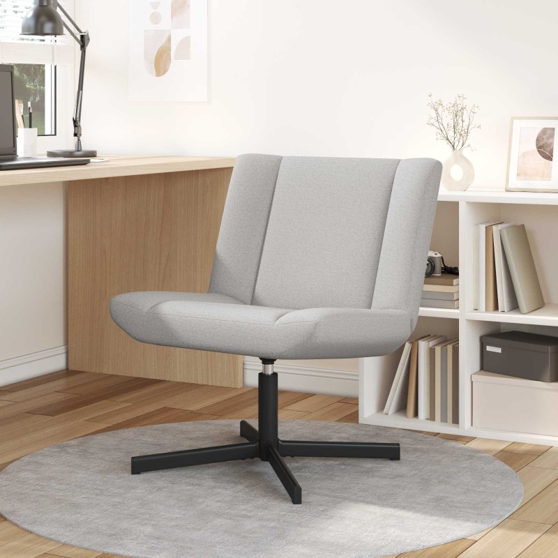 Chaise pivotante Gris nuage 63 x 75 x 76 cm tissu 528742528742