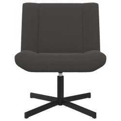 Chaise pivotante Gris foncé 63 x 75 x 76 cm Peau de mouton 528750528750