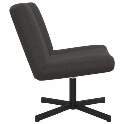 Chaise pivotante Gris foncé 63 x 75 x 76 cm Peau de mouton 528750528750