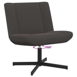 Chaise pivotante Gris foncé 63 x 75 x 76 cm Peau de mouton 528750528750