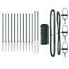 Clôture avec poteau Vert 0,4 x 25 m Acier et PVC 528758528758