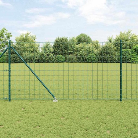 Clôture avec poteau Vert 1,2 x 25 m Acier 528770528770