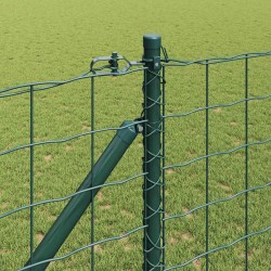 Clôture avec poteau Vert 1,2 x 25 m Acier 528770528770