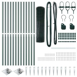 Clôture avec poteau Vert 1 x 25 m Acier 528771528771