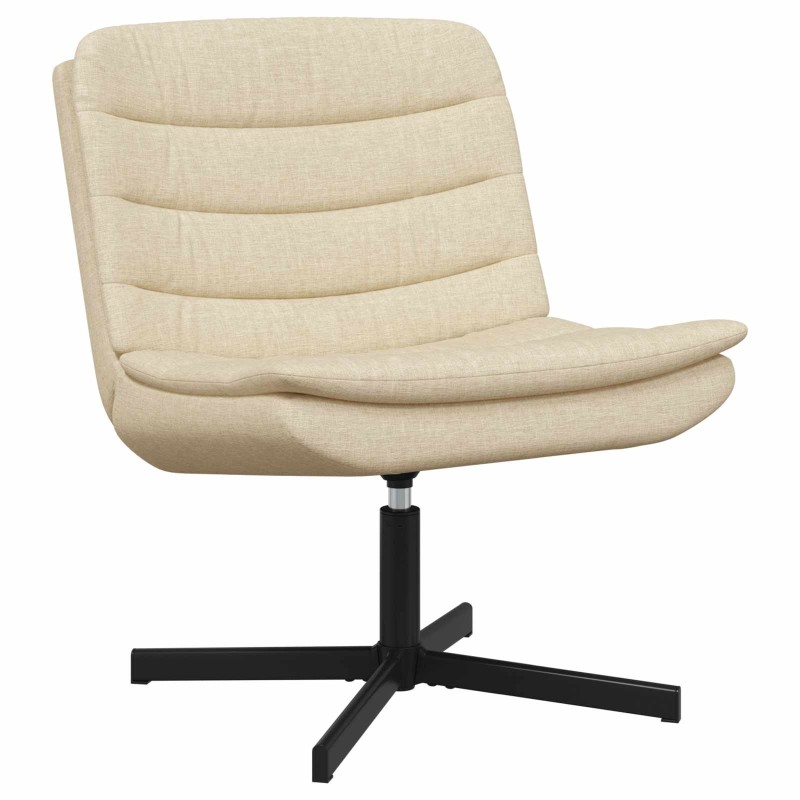 Chaise pivotante Crème 63 x 75 x 76 cm tissu 528778528778