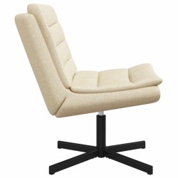 Chaise pivotante Crème 63 x 75 x 76 cm tissu 528778528778