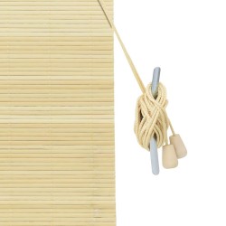 Store enrouleur avec des rideaux Nature 100 x 220 cm Bambou 528787528787
