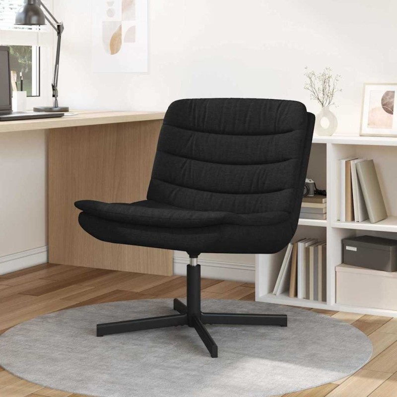Chaise pivotante Noir 63 x 75 x 76 cm tissu 528793528793