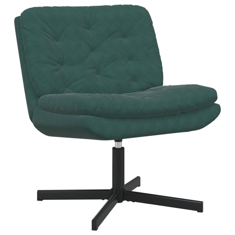 Fauteuil relaxant pivotant Vert foncé 63 x 75 x 76 cm Velours 528796528796